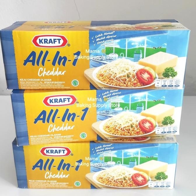 

PROMO KRAFT Keju Cheddar Cheese Kraft ALL IN 1 ALL IN ONE 500 gr