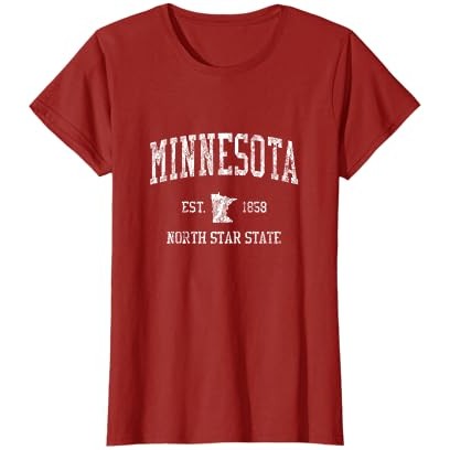 Kaos Retro Minnesota Desain Kaos Olahraga Vintage |MCGqEBw8|