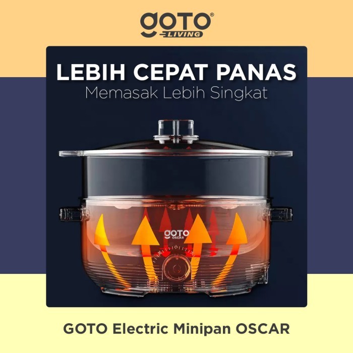 Goto Oscar Panci Listrik Elektrik Fry Pan 3L Goreng Kukus Serbaguna