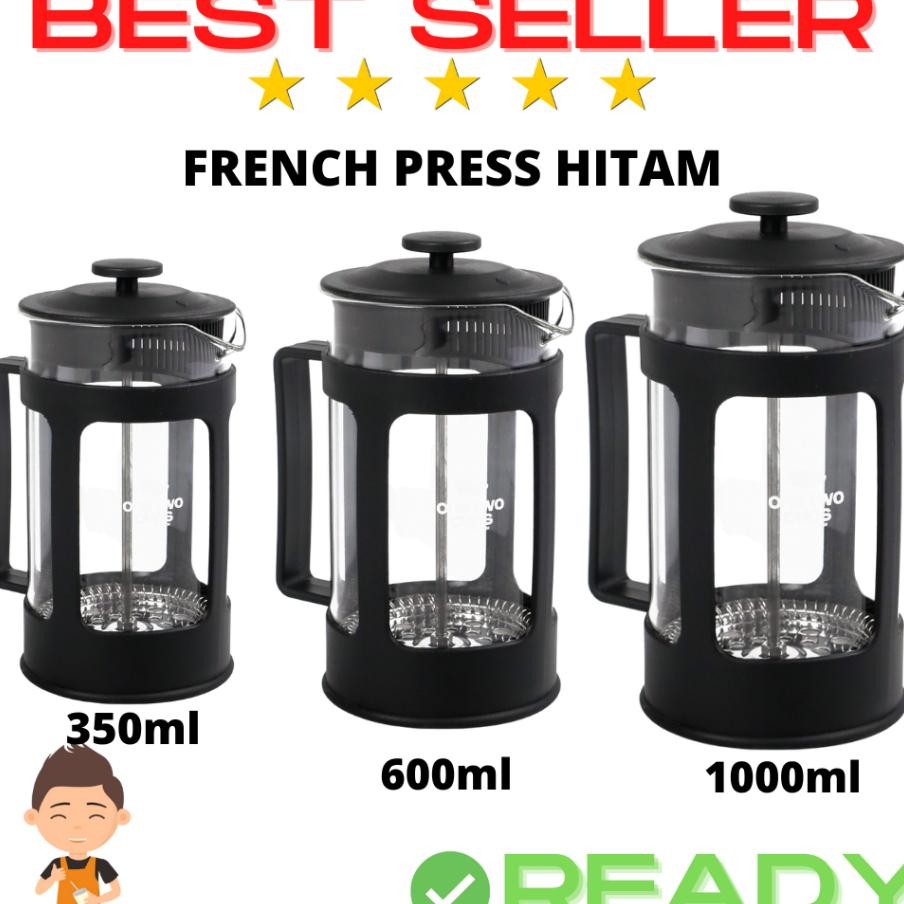 French Press Coffee Coffee Press And Tea Plunger Press Kopi Hitam 350Ml Dan 600Ml 1000Ml 1L Lk Froth
