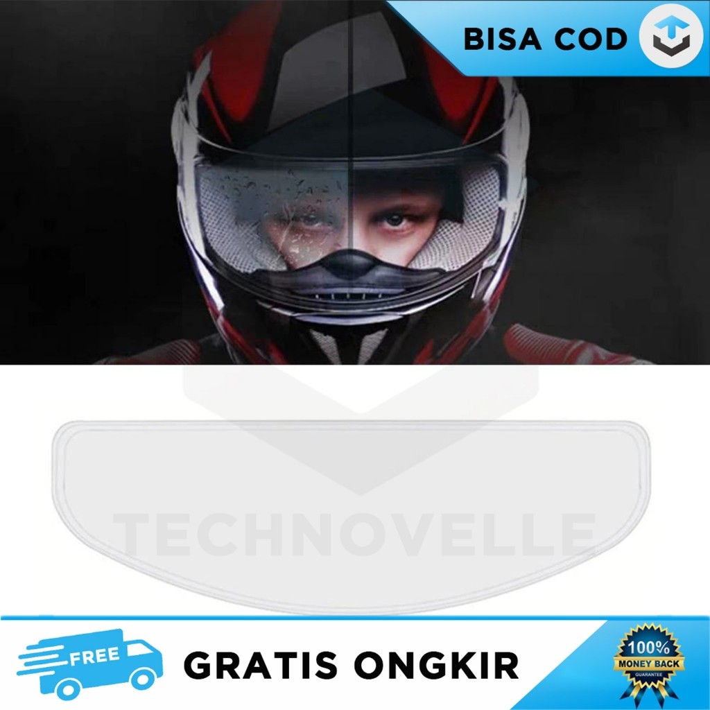 VISOR KACA HELM ANTI AIR HUJAN DAN EMBUN STIKER PELINDUNG FOG CA-25