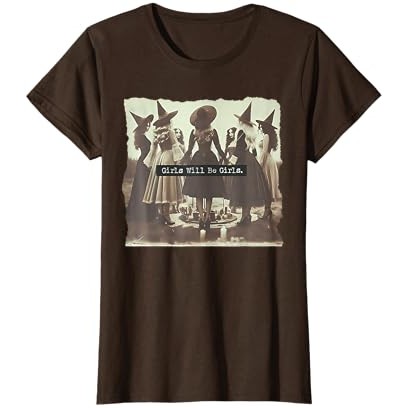 Kaus Wanita Gadis Akan Menjadi Gadis, Penyihir Lucu, Nuansa Penyihir yang Tertekan |Zmh2hIGJ|