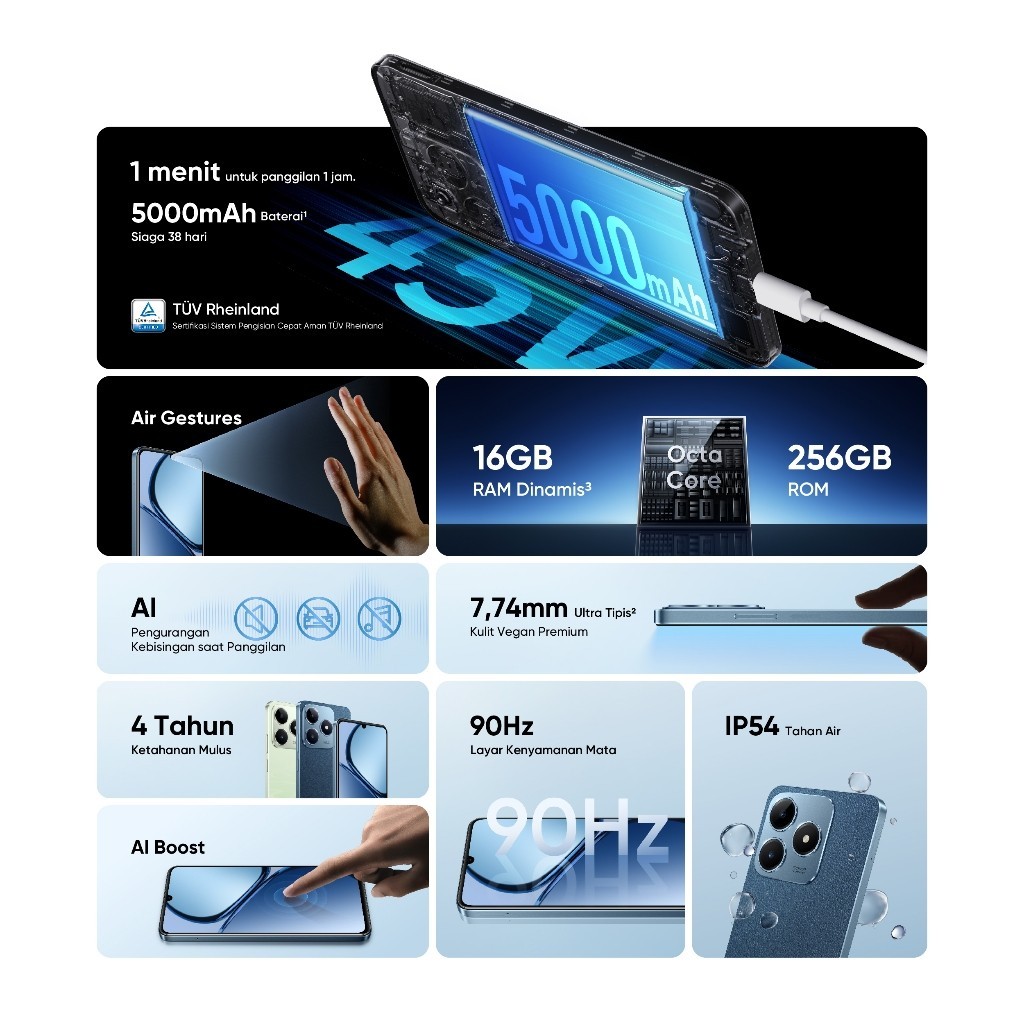 realme C63 6GB+6GB*|128GB (45W Fast Charge | Air Gestures Control | TÜV Certification | 7.74mm Ultra Slim | NFC)-1