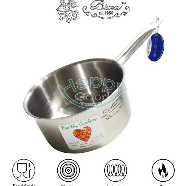 Bima Chefs 16-18-20Cm Saucepan | Panci Mpasi | Panci Stainless Steel Sus304