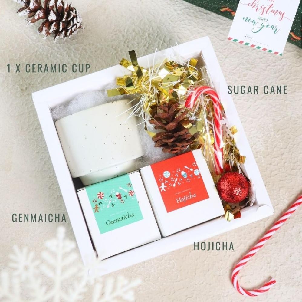 

X'Mas Japanese Tea Set 1Cup Hampers [Tokyo] | Christmas Eid Lebaran Idul Fitri Ramadan Ramadahn Genmaicha Hojicha Nuts Walnut Almond Cashew Raisins Natal Gift Kado Wedding Mother'S Day Cny Hamper Imlek Chinese New Year Parcel Parsel Japanese Jepang