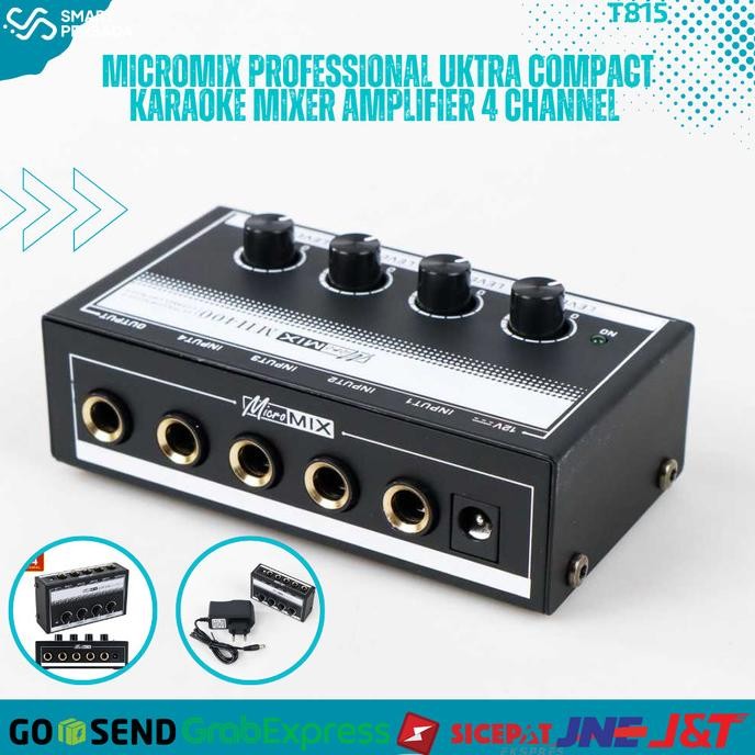 Mixser Audio Mini Mikser Mixer Sound Card Karaoke 4 Channel Compact 2