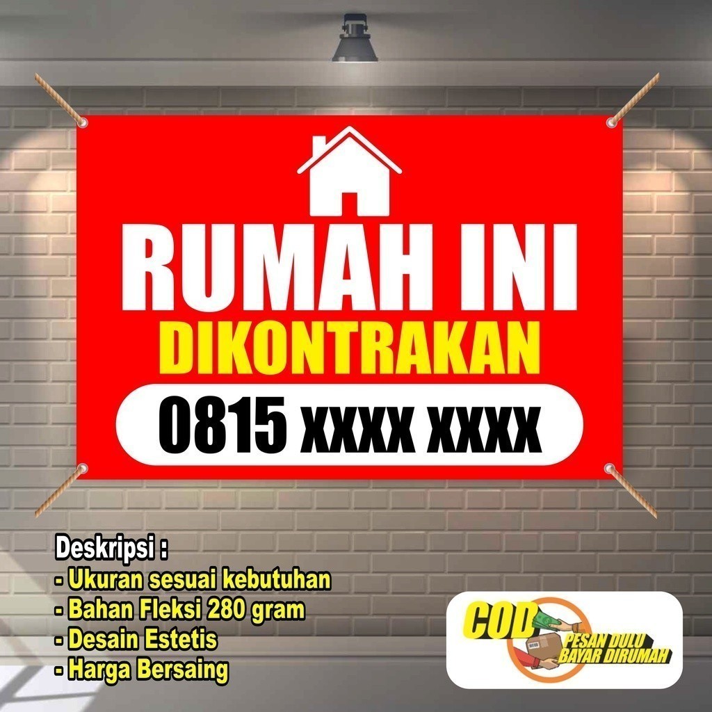 Bisa COD Chek Dulu SPANDUK RUMAH INI DIKONTRAKAN