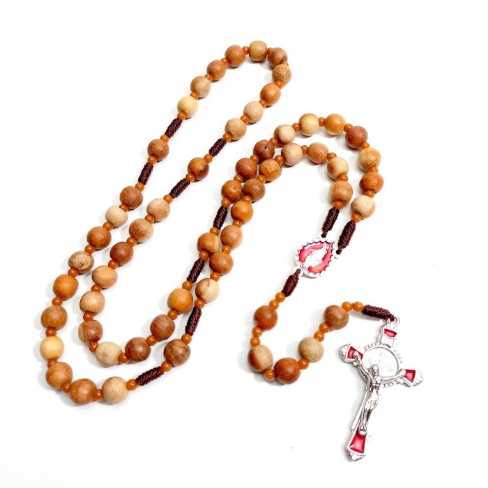 Azzatun - (Eksklusif) Rosario Kayu Secang Original/Kalung Rosario Katolik