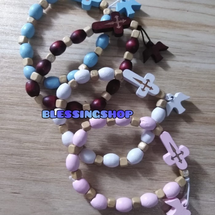 Azzatun - Gelang Rosario Kayu Merpati Roh Kudus