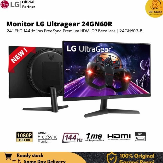 Monitor LED LG 24GN600 IPS 1080 144Hz HDMI DP HDR10 | 24GN600-B