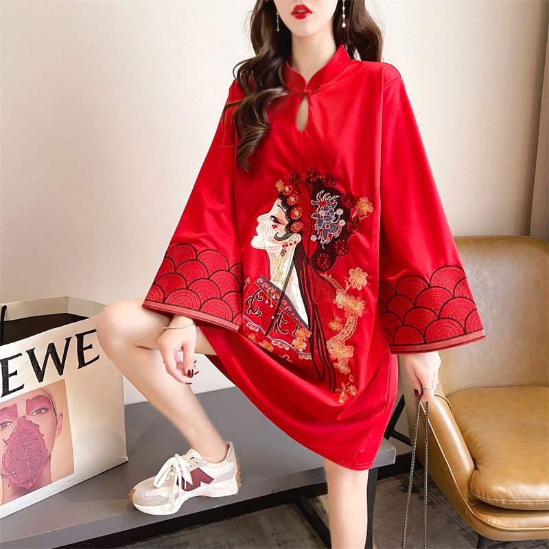 Cheongsam Women's Summer Loose-Fitting Chinese Style Improved Dress