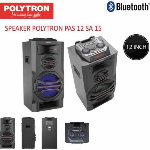 =====] SPEAKER PORTABLE POLYTRON PAS12SA15 AUDIO PAS 12SA15 USB BLUETOOTH
