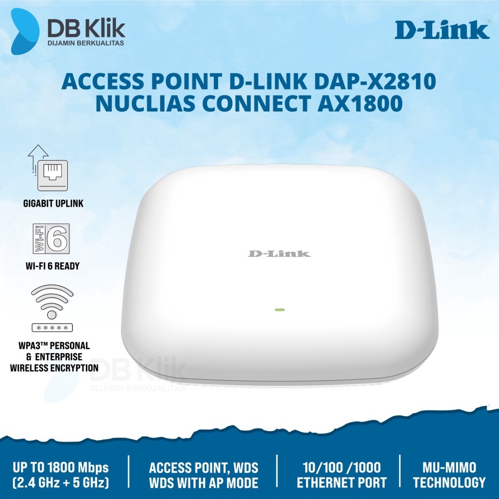 Dlink Access Point D-Link Dap-X2810 Nuclias Connect Ax1800 Wi-Fi 6 Dual Band