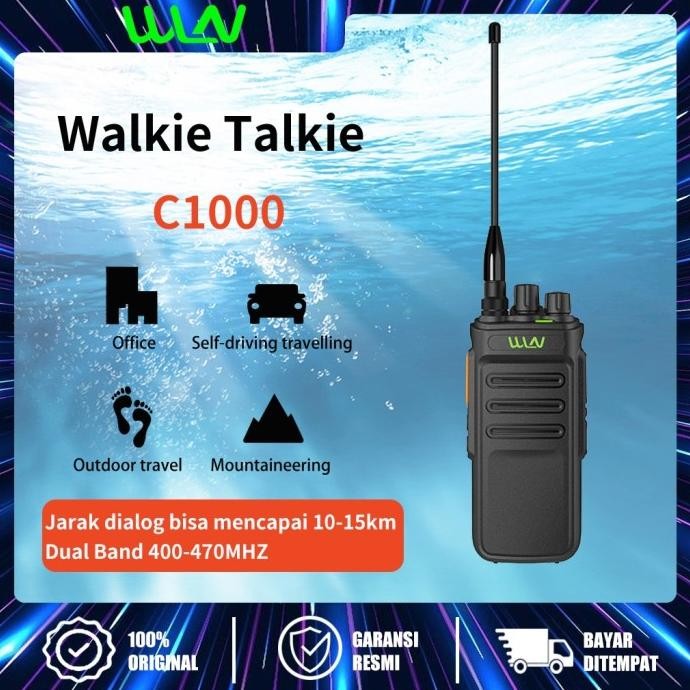 HT WLN C1000 Jarak Jauh Ready 10km-15Km Walkie Talkie Power 10 watt Ba