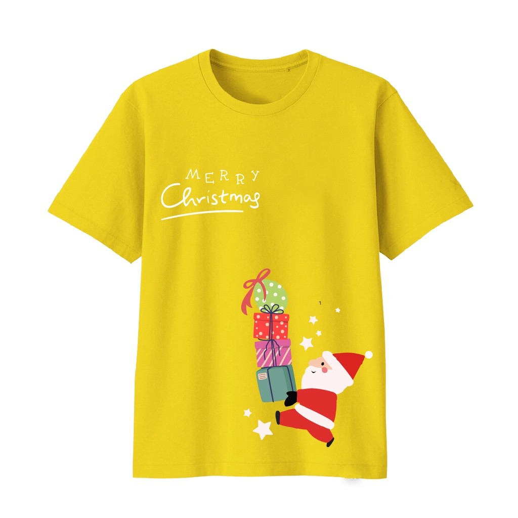Baju Natal Pakaian Pasangan Keluarga Merry Chrismas Tisert Cowok Cewek Kembaran Terbaru 2024 Thisert