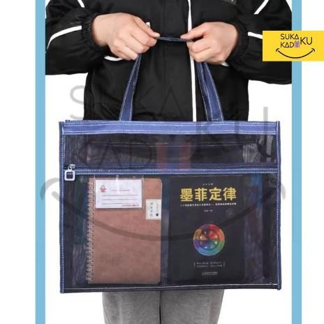 

PROMO / DOCUMENT BAG ZIPPER MESH MAP ORGANIZER DOKUMEN BERKAS A4