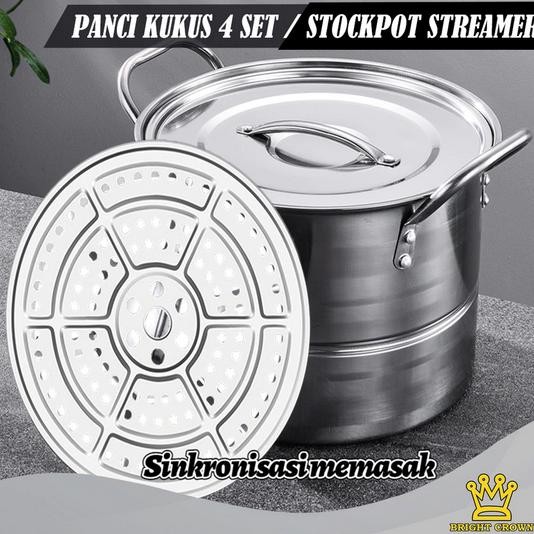 Streamer Panci Set Stainless /Dandang Nasi / Langseng Nasi Homelux Satuan / SET