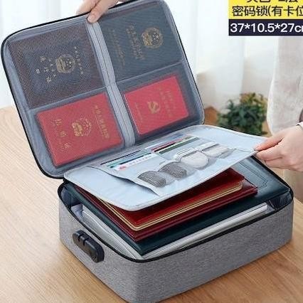 

RF COME TAS DOKUMEN PENYIMPANAN FILE TRAVEL BAG STORAGE BOX BERGEMBOK PASSWORD