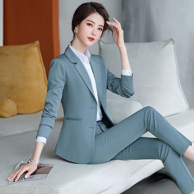

(Jas+Celana Set 2-Piece) Gaya Baru Versi Korea Setelan Profesional Wanita Kelas Atas |GAT7AC7r|