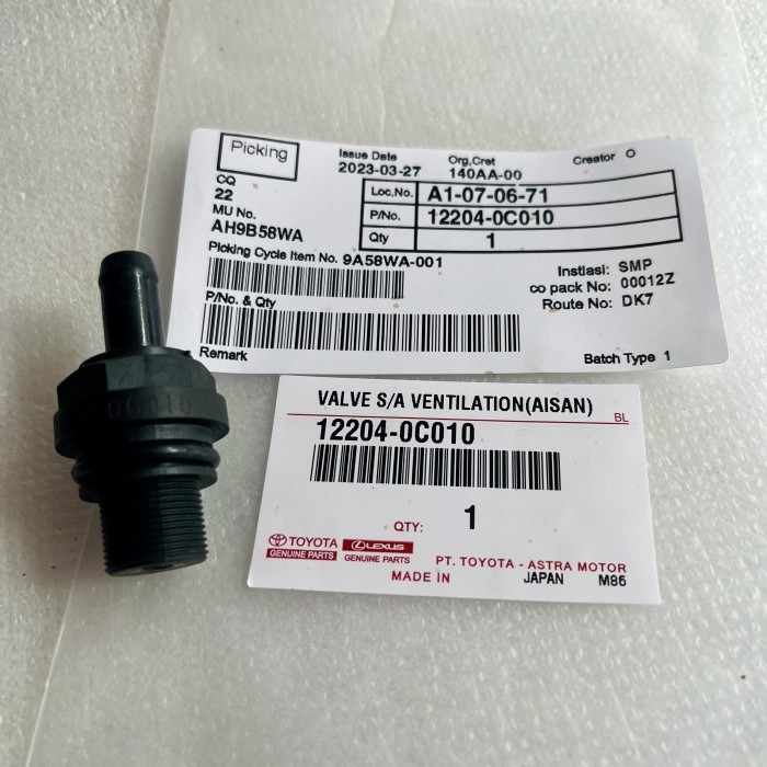 Pcv Valve Toyota 12204-0C010 Valve pcv Innova 2005-2015  