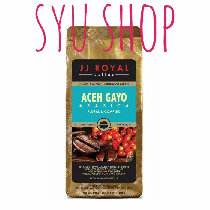 

Promo!! Jj Royal Ground Coffee Aceh Gayo Arabica 200 Gr Kopi Bubuk