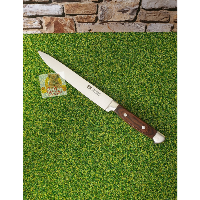 

special kayu handle pisau carving 8" (20cm) super tajam stainless 2726
