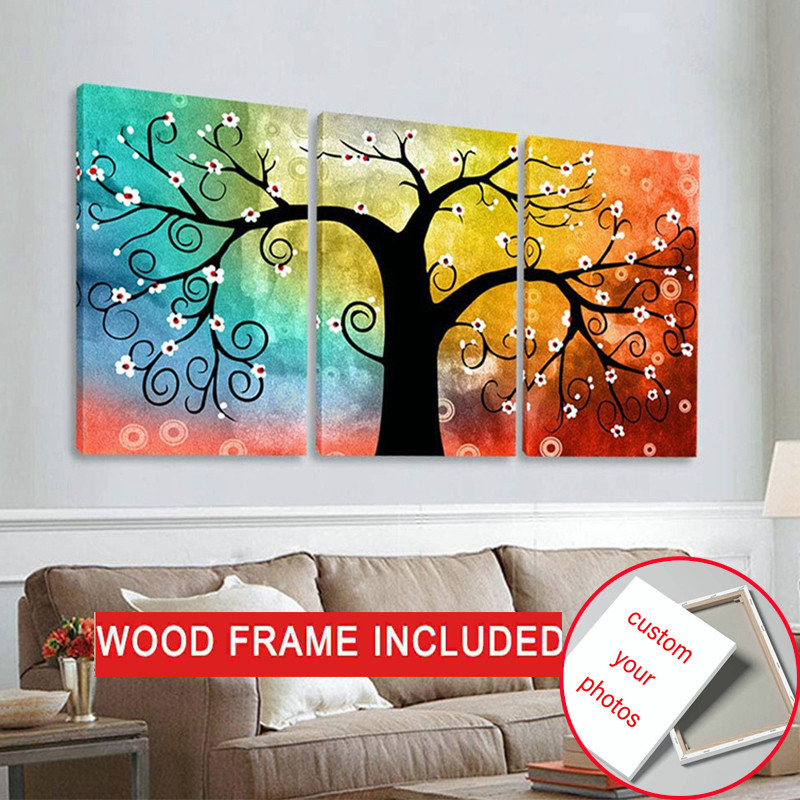 

Set 3 Foto Kustom Berbingkai Kustom Ruang Tamu Dekoratif Ukuran Besar Seni Dinding Lukisan Kanvas Dekorasi Rumah |CC618FBB|