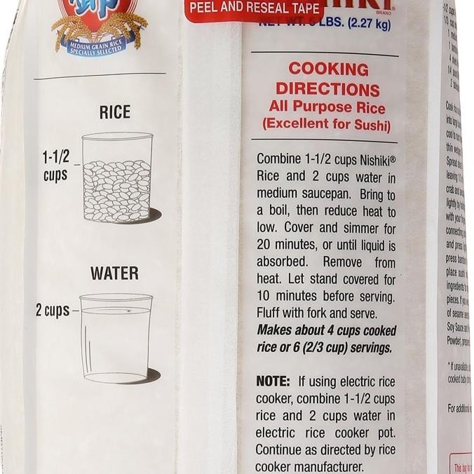 

Beras Nishiki Beras Jepang premium grade rice 100% Original Td