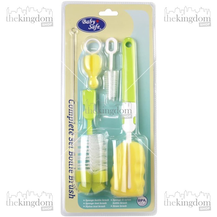 Baby Safe Bs369 Complete Set Bottle Brush Sikat Dot Botol Susu Bayi