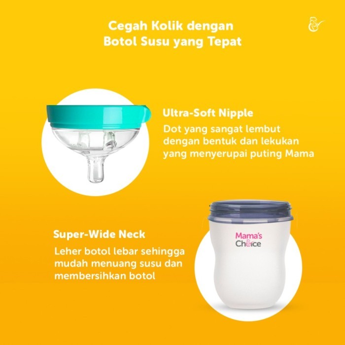 Mama Mama'S Choice Baby Bottle Anti Colic / Botol Susu & Dot Bayi