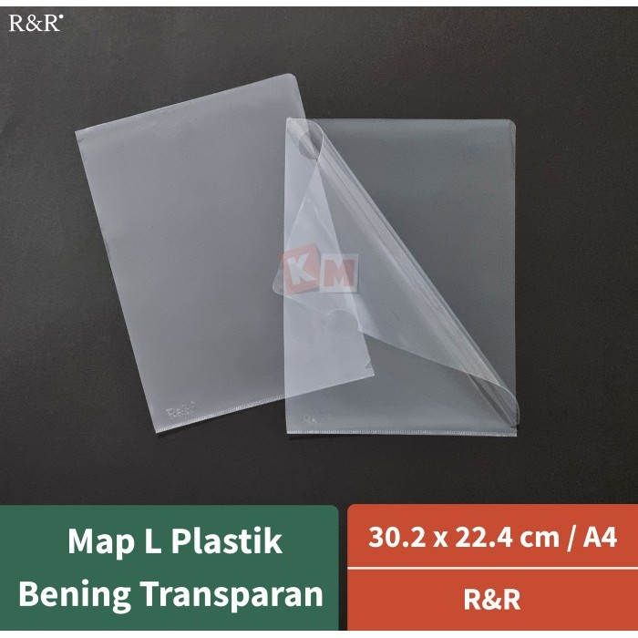 

TERMURAH - Map L Plastik A4 Bening Transparan R&R Clear Sleeves