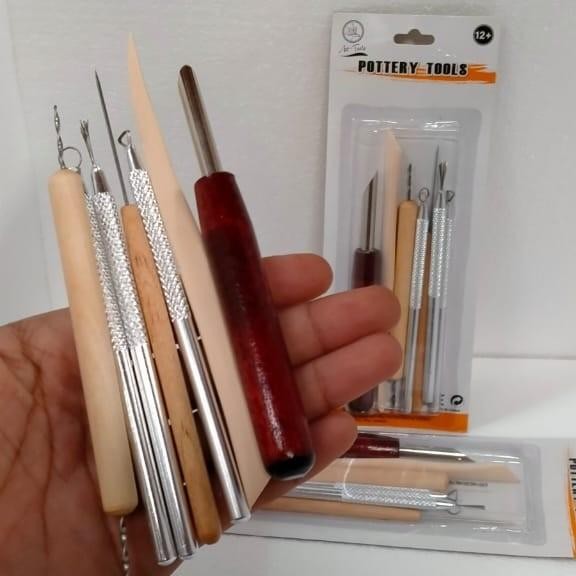 

Pottery Tools 7 In 1 (Hole Cutter, Looping, Needle, Feather Wire)