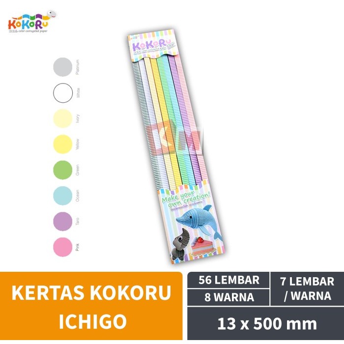 

BEBAS ONGKIR - Corrugated Paper / Kertas Bergelombang Kokoru Ichigo Panjang Stripe