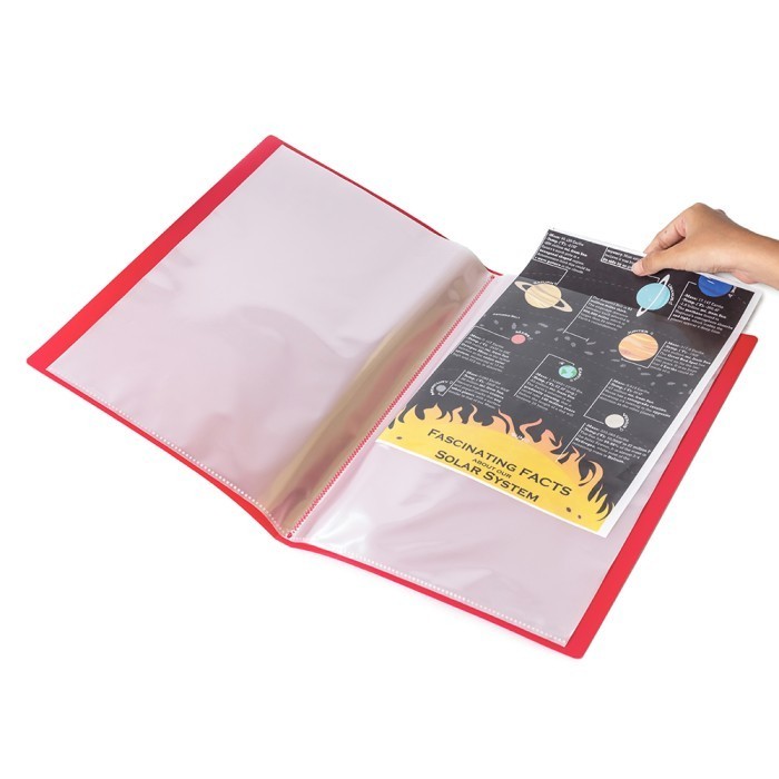 

BEBAS ONGKIR - Display Book Clear Holder Bantex Folio Isi 20 Pockets F4 Red 3183-09