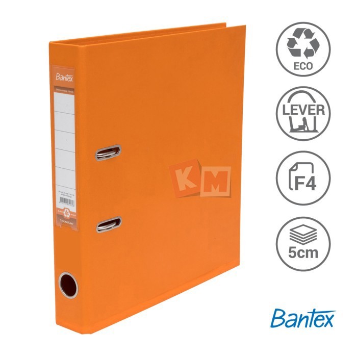 

Ordner Bantex Lever Arch File PP Plastic Folio 5cm Mango 1466-64