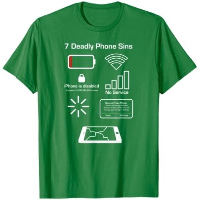 Kaos Lucu 7 Deadly Phone Sins |p2ntiNi9|