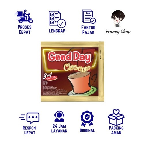 

Good Day Chococinno Kopi Instan Sachet Eceran 20 gr