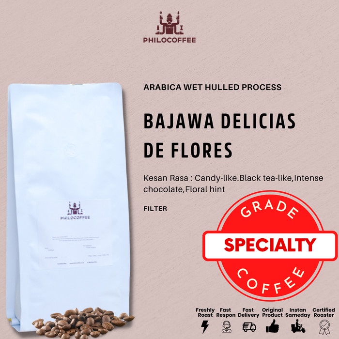 

Arabika Bajawa Delicias De Flores Wet Hulled 500Gr Biji Kopi