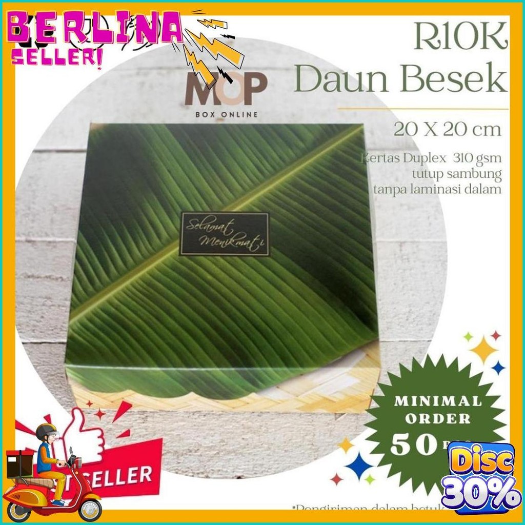 

Kotak Nasi 20X20 R10K Daun Besek Daun Pisang Box Nasi Katering Murah Estetik Kotak Daun Kotak Nikah Hampers (Cod)
