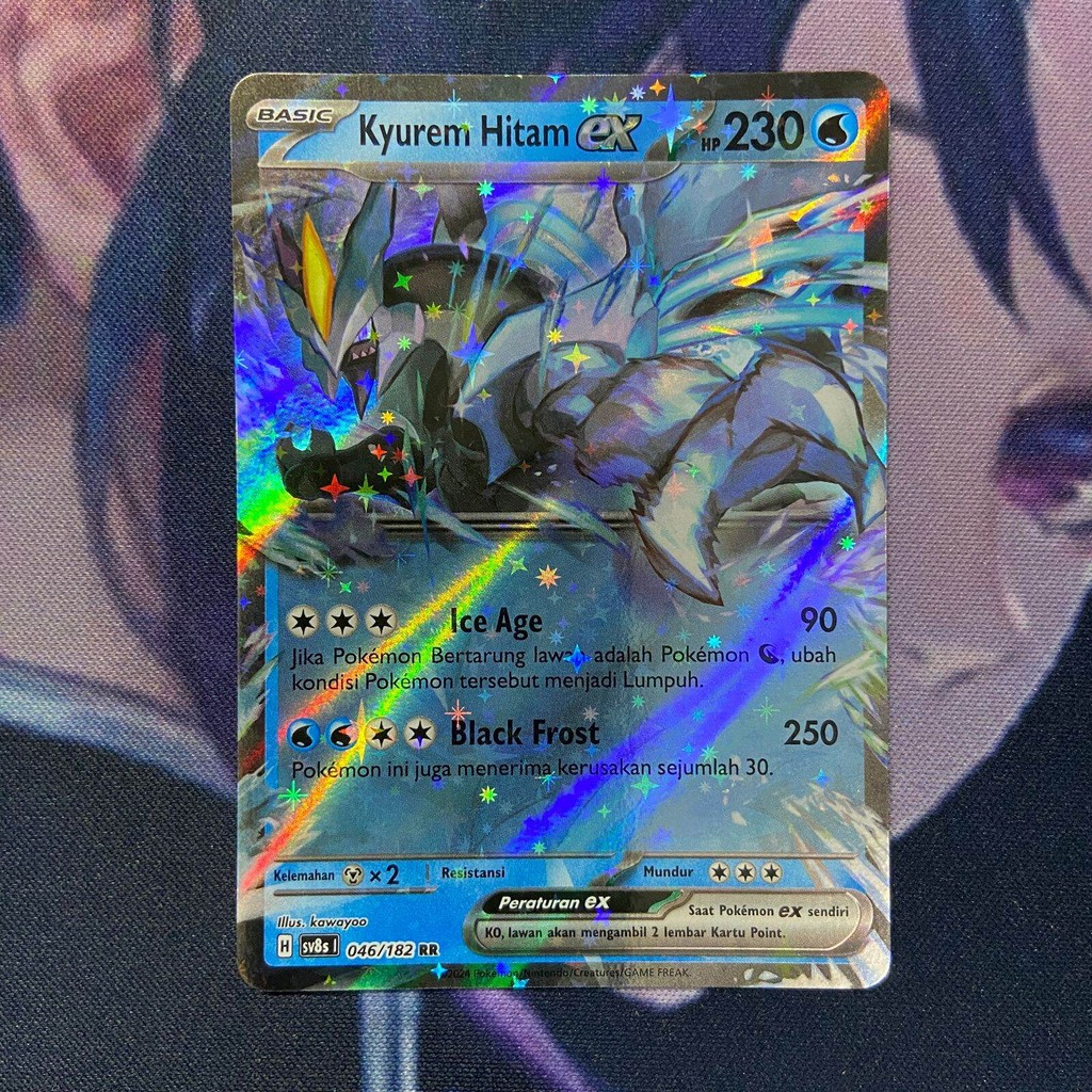 pokemon (ID) kyurem hitam ex - SV8s 046/182 - RR