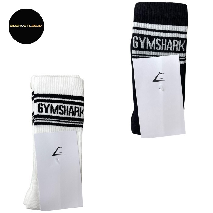 GYMSHARK Stripe Crew Single Socks 1pk (100% Original) Gym Shark Kaos Kaki Gym Shark Fitness