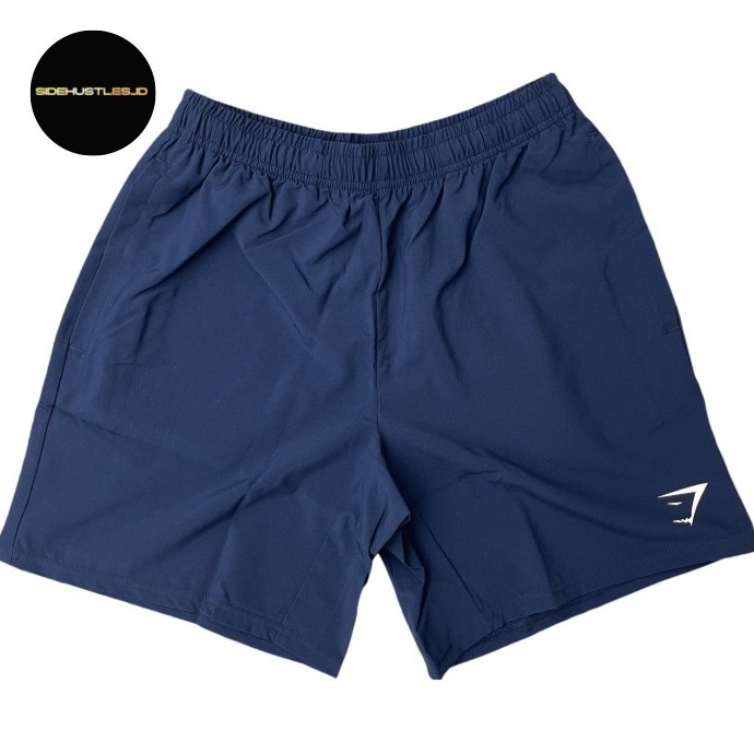 GYMSHARK Arrival Shorts NAVY 7" (100% Original) Gym Shark Celana Gym Fitness