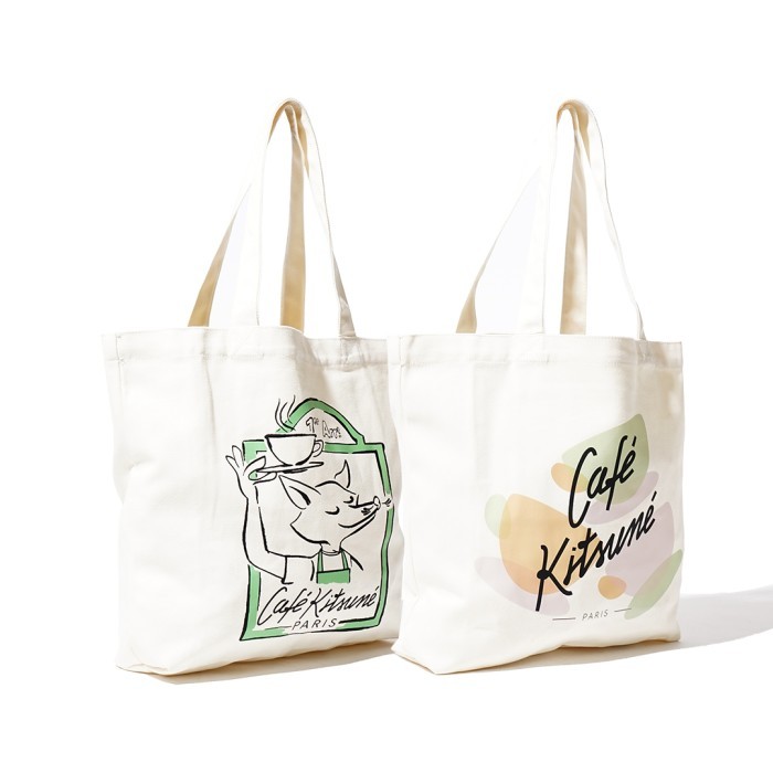 MKS Cafe Kitsune Graphic Tote Bag