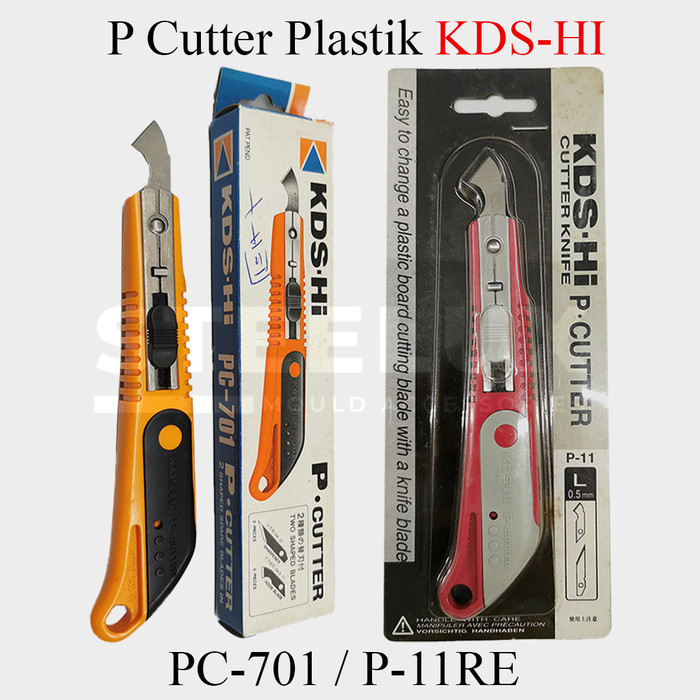 

Cutter Plastic Acrylic KDS HI P Cutter P-11RE / PC-701 Pisau Plastik Akrilik Japan Jepang Kecil Besar