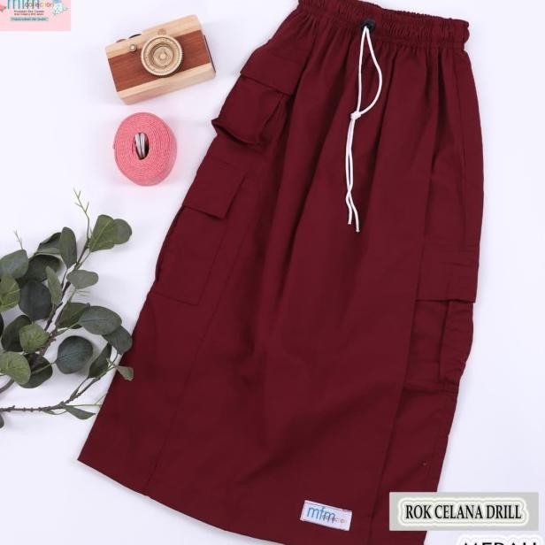 Rok Celana Drill Anak Mfm Warna Merah Sd