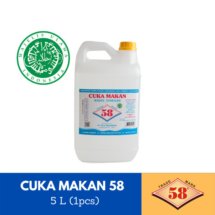 

Saos 58 - Cuka Makan 58 Halal (5L / Jirigen / Derigen)