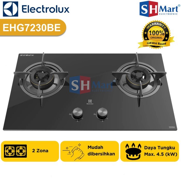 Kompor Gas Tanam 2 Tungku 78 cm Electrolux EHG7230BE - Ganar (MEDAN)