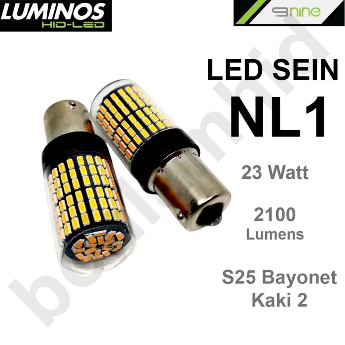 Lampu LED Sein Bayonet Mobil S25 144 Titik CANBUS Luminos Super Terang