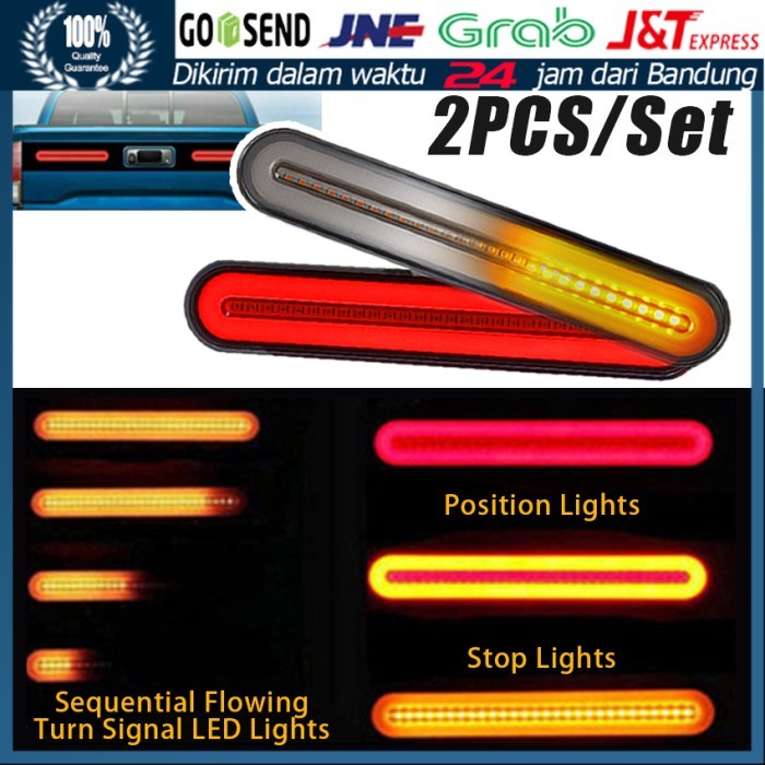 2Pcs Lampu Stoplamp Truk Running LED Stop Lamp Rem Belakang Truk Truck