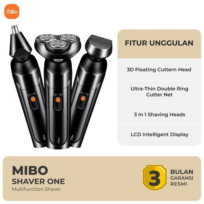 MIBO SHAVERONE 3IN1 ALAT CUKUR RAMBUT ELEKTRIK/SHAVER/PENCUKUR JENGGOT MESIN CUKUR RAMBUT KUMIS JENG